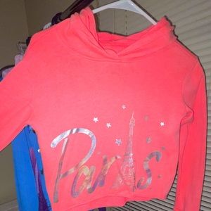 Justice SZ 10 crop sweatshirt.